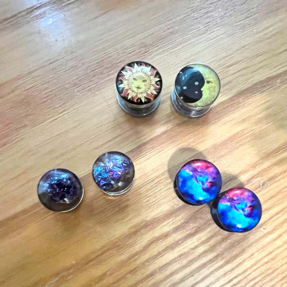 Bundle of 3 space/galaxy/ night sky 1/2” ear plugs